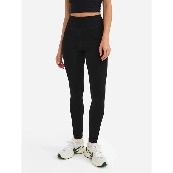 MATE THE LABEL ORGANIC COTTON STRETCH POCKET BLACK LEGGINGS NEW - Picture 5 of 6